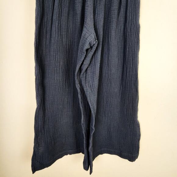 NWT Joie Blue Wide Leg Lounge Pants Small Coastal Grandma Minimalist Lagenlook - Picture 6 of 6
